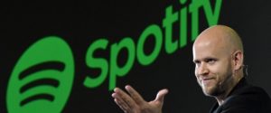 Daniel Ek, CEO of Swedish music streaming service Spotify, gestures as he makes a speech at a press conference in Tokyo on September 29, 2016. Spotify kicked off its services in Japan on September 29. / AFP / TORU YAMANAKA (Photo credit should read TORU YAMANAKA/AFP/Getty Images)